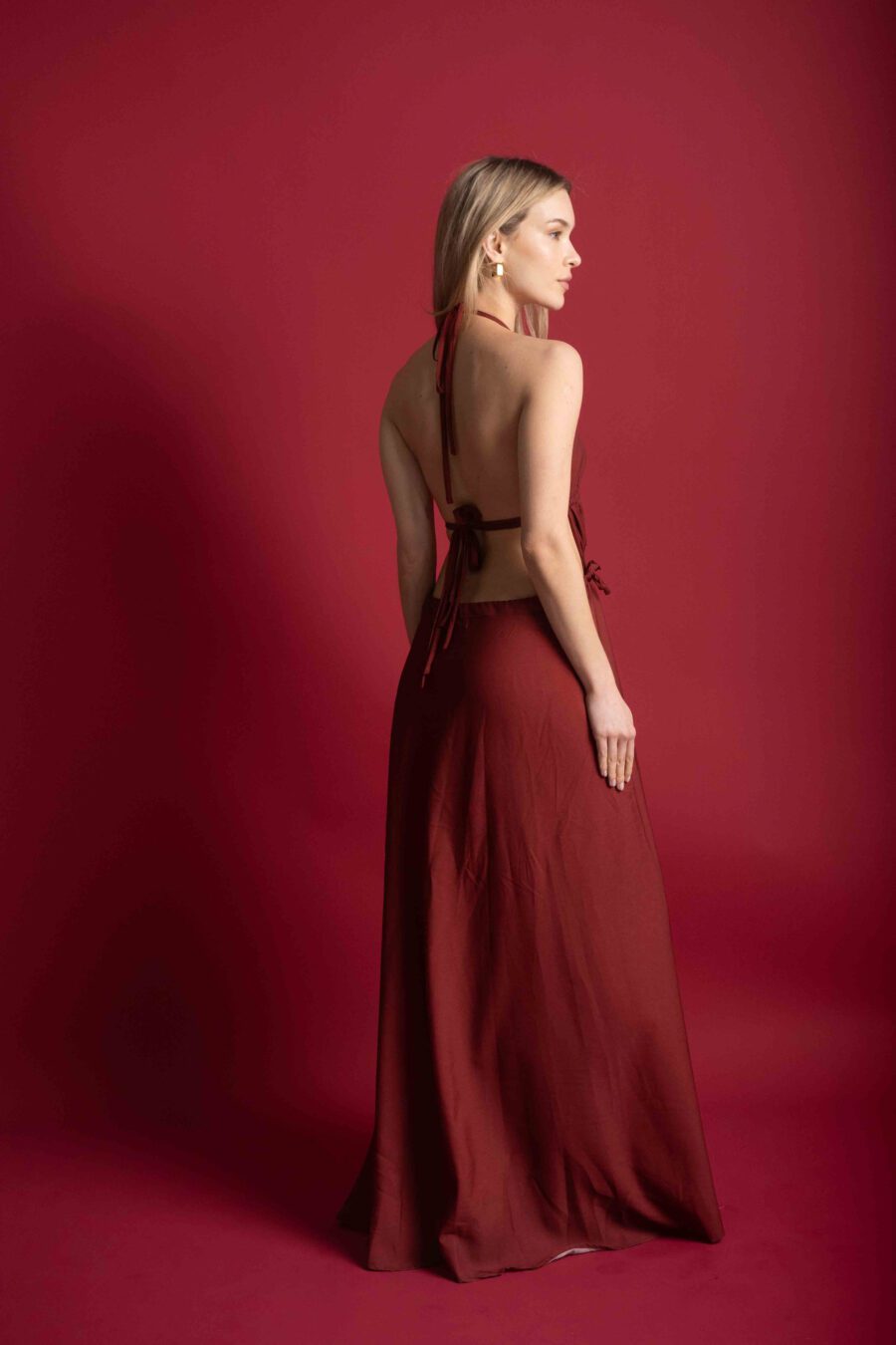 Burgundy Maxi Dress - Image 3