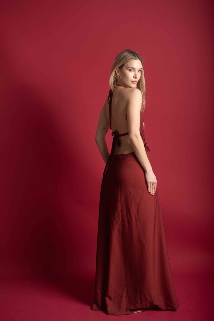 Burgundy Maxi Dress - Image 4