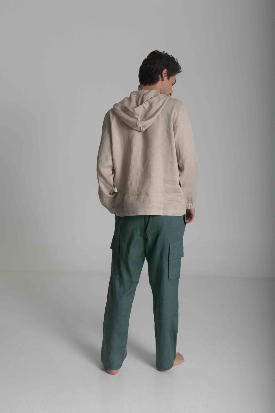 Sand Linen Hoddie - Image 4