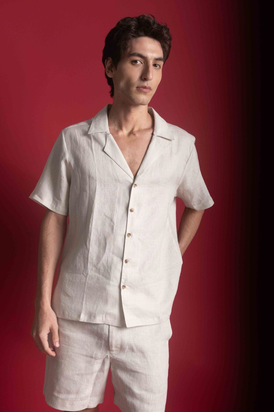 Sand Linen Shirt - Image 2