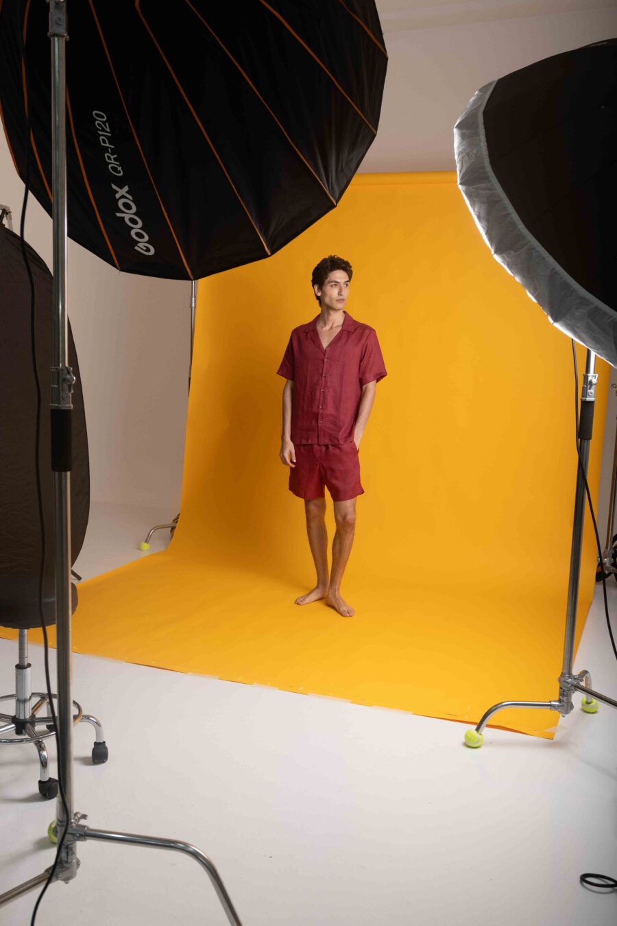 Burgundy Linen Shirt - Image 2